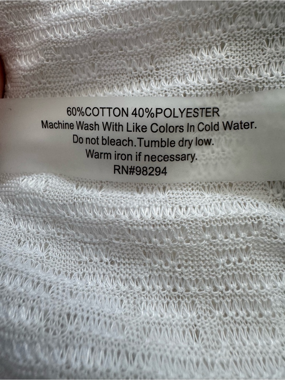 Onque Casuals White Top with Black Trim and Green Print - Picture 7 of 8
